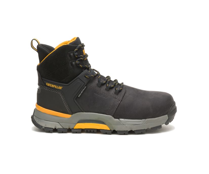 Caterpillar CAT EDGE Waterproof Nano Toe - Sicherheitsstiefel Herren Schwarz - Schweiz LEYJ-91856